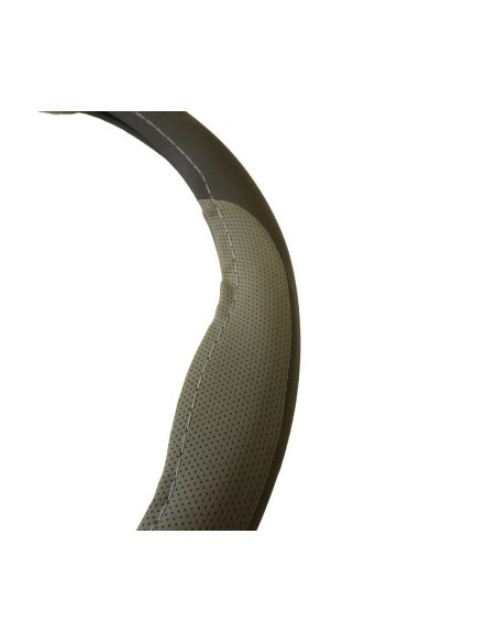 Gray Eco-Leather Steering Wheel Cover 37-39 cm