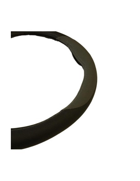 Gray Eco-Leather Steering Wheel Cover 37-39 cm