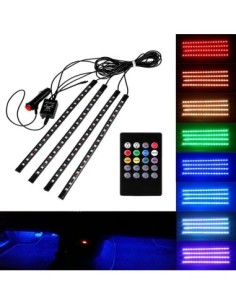 Kit 4 RGB Ambient Lights with remote control, 12V, 18...