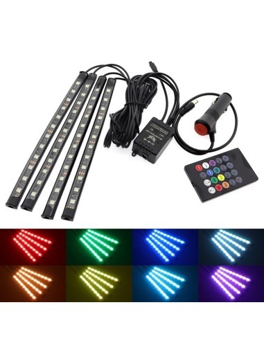 Kit 4 Lumini Ambientale RGB with remote...