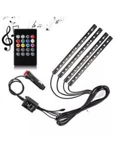 Kit 4 Lumini Ambientale RGB με τηλεχειριστήριο, 12V, 12... 2