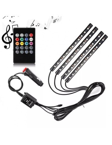 Kit 4 Lumini Ambientale RGB with remote...