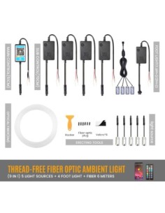 Wireless Ambient Light Kit 9 in 1 for dashboard, doors,...