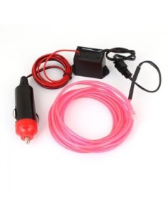 Electroluminescent Neon Wire El Wire 3m with Pink Light,...