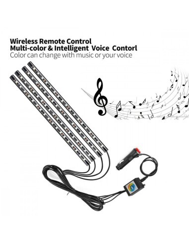 Kit 4 Ambient RGB Lights with Bluetooth Phone...