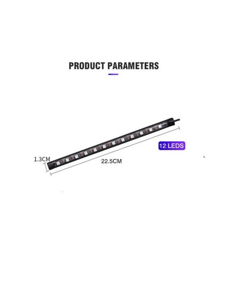 Kit 4 Ambient Lights RGB with Bluetooth Phone App, 12V, 12 LED, 22 cm LAL-12