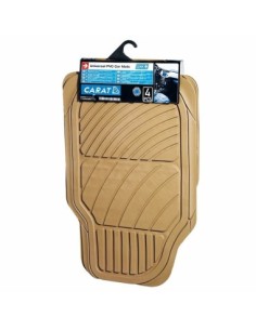 Universal car mats, 4 pcs made of durable rubber, Beige,... 2