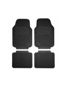 Universal car mats, 4 pcs made of durable rubber, Black,...