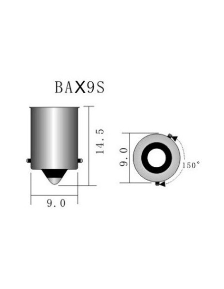Car LED H6W / BAX9S Canbus 30W 12-24V CREE LEDs