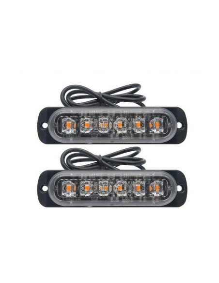LED Strobe Light with 6 LEDs, White Light, 12V-24V WL-52025T-6LED-WHITE