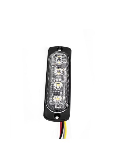 LED Strobe Light with 4 LEDs, White Light, 12V-24V WL-52025T-4LED-ALB