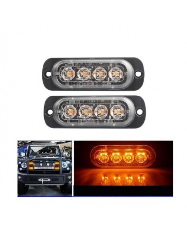 LED Strobe Light with 4 LEDs, ORANGE Light,...