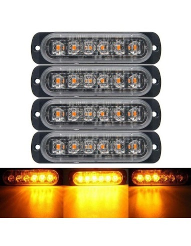 LED Stroboscopic Lamp with 6 LEDs, Orange...