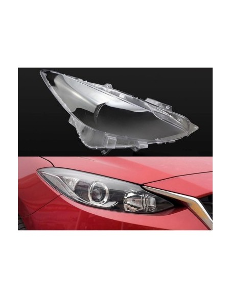 Right headlight glass for Mazda 3 Generation 3 without Facelift (2014 - 2016)