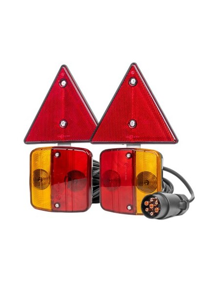 Magnetic lamp for trailer with triangle 12V