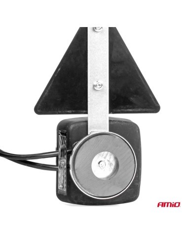 Magnetic lamp for trailer with triangle 12V