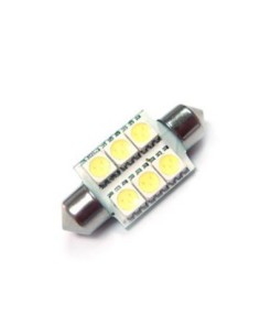 Blue Car LED Sofit with 6 SMD 39 mm