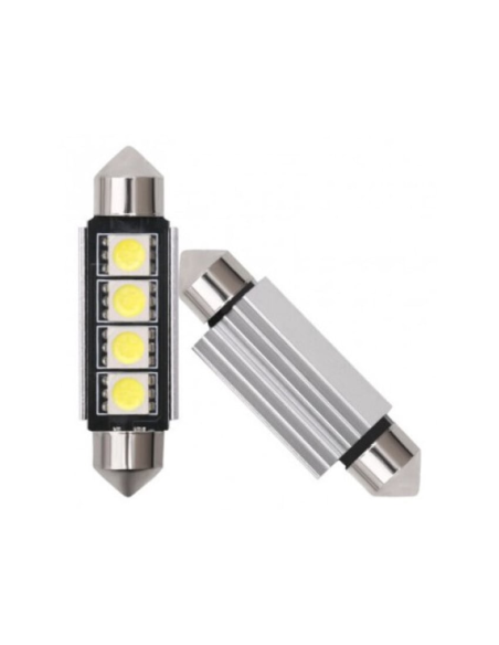 Led auto Alb C5W sofit Canbus with 4 SMD, 41 mm, 12V