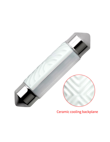 White Car LED, C5W, Ceramic Canbus Sofit with 6...