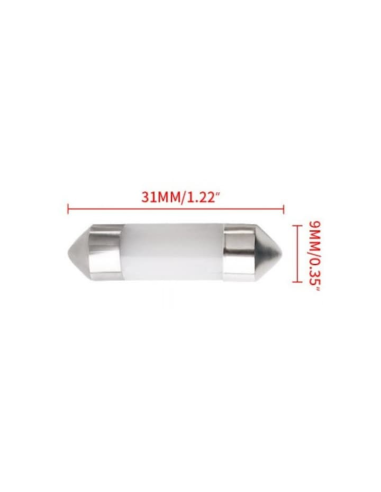 Led auto White C5w soffit COB 36 mm