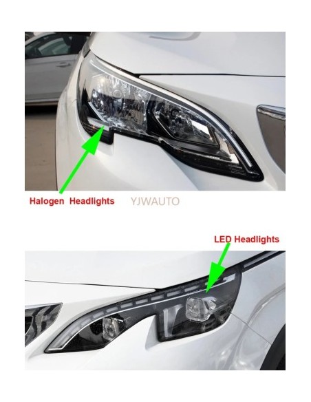 Ляво стъкло на фар за Peugeot 3008, 4008 с LED фарове (2016 - 2019)