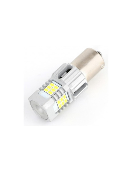Λαμπτήρας αυτοκινήτου ΛΕΥΚΟΣ BA15S με 24 SMD 3020 12V Canbus BTLE5040A-BA15S-WHITE