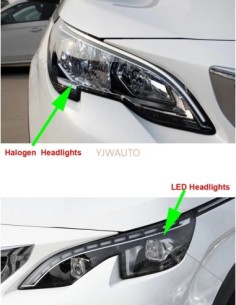Δεξιά γυάλινη φάρος για Peugeot 3008, 4008 με LED φώτα... 2