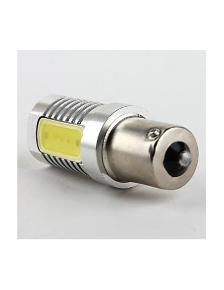 Yellow BA15S High Power Car LED with symmetric pins at 180 degrees