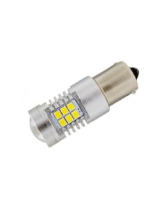 Led car WHITE BA15S with 21 SMD 2835 12V Canbus...