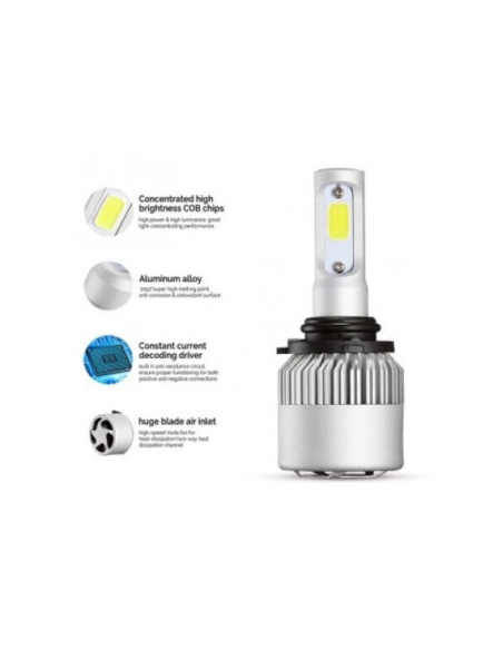 Set 2 leduri H3 COB Canbus,  4300K, power 72W, brightness 8000 Lm, 12V - 24V