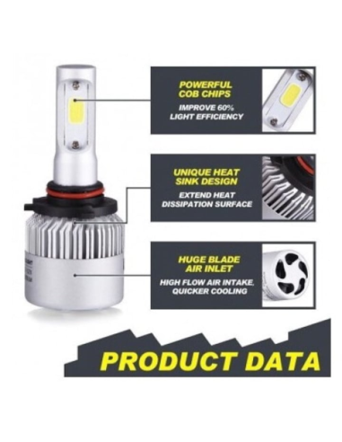 Set 2 leduri H3 COB Canbus,  4300K, power 72W,...