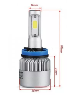 Σετ 2 λαμπτήρων LED H11 COB Canbus, 4300k, ισχύς 72W,... 2