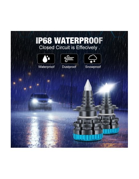 Set of 2 HB4(9006) LED Lights Quart 25,000 Lm Canbus 360 Degrees for Projector Headlight, Power 110W/set, 12V-24V