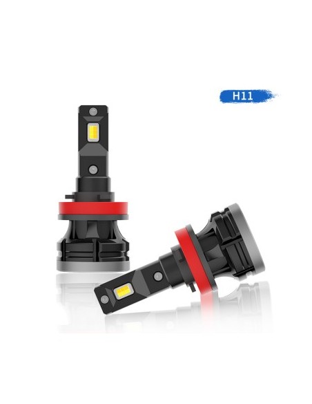 Set of 2 H11 Canbus Car LED Lights, 3000K/6000K, 50W Power, 10,000 Lm Brightness, 12-24V