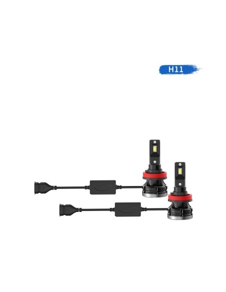 Set of 2 H11 Canbus Car LED Lights, 3000K/6000K, 50W Power, 10,000 Lm Brightness, 12-24V