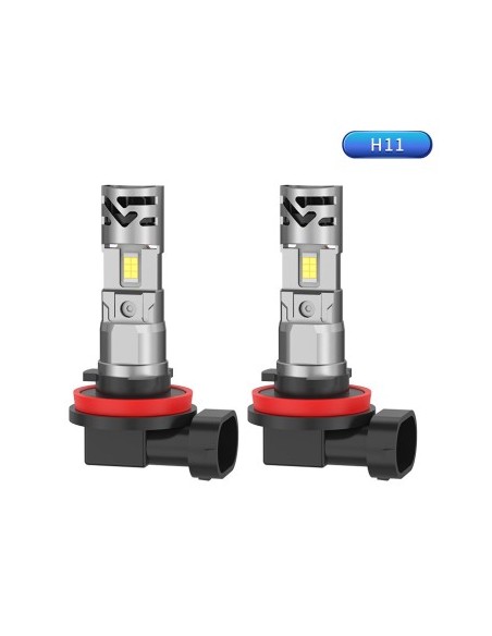 Set of 2 H11 Canbus Car LEDs, Power 60W, Brightness 6000 Lm, 12-24V