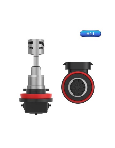 Set of 2 H11 Canbus Car LEDs, Power 60W, Brightness 6000 Lm, 12-24V