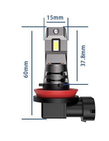 Σετ 2 led αυτοκινήτου H8/H9/H11 Canbus, ισχύς...