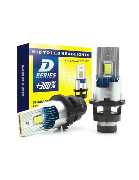 Set of 2 D2S Plug&Play LED Lights for Car Headlight 70W Chip Cree 8500 Lm 12-24V