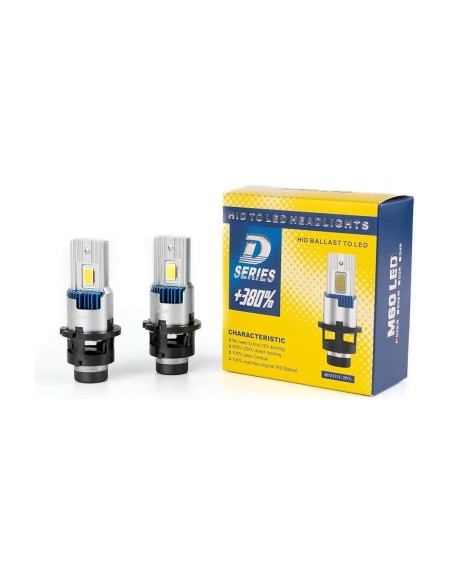 Set of 2 D2S Plug&Play LED Lights for Car Headlight 70W Chip Cree 8500 Lm 12-24V