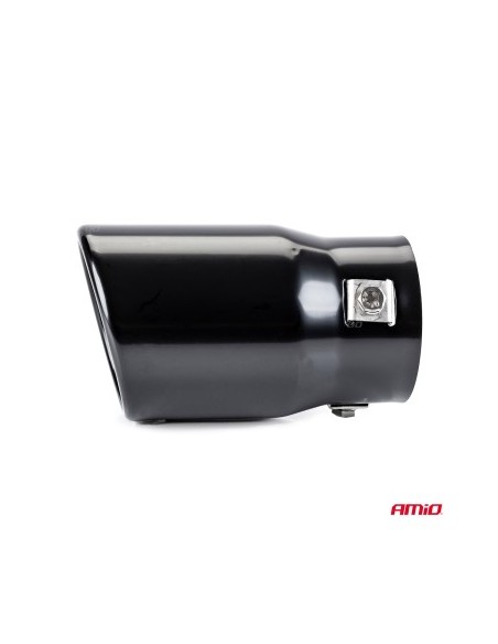 Matte Black Stainless Steel Exhaust Tip 43-62 mm, Length 130mm