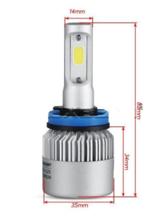 Σετ 2 LED H8 COB Canbus, 4300k, ισχύς 72W, φωτεινότητα... 2