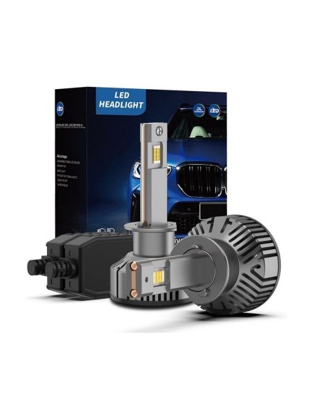Set 2 leduri H1 Canbus, 6000k, 60W, luminozitate 9000 Lm, 12V-24V