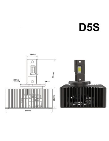 Σετ 2 λαμπτήρων LED D5S Plug&Play, Canbus,...