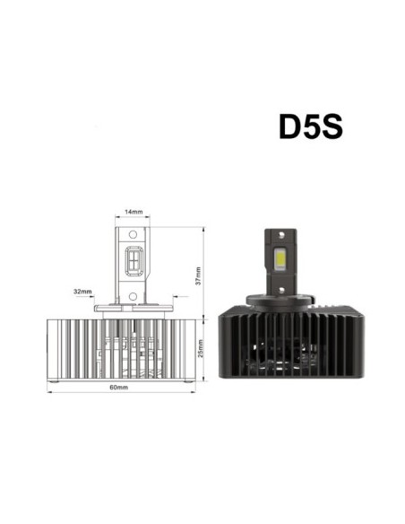 Set 2 leduri D5S Plug&Play, Canbus, 6000k, 70W, 8400 Lm, 12V-24V