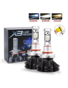 Σετ 2 LED HB4/9006 X3 Canbus για φώτα αυτοκινήτου, ισχύς...
