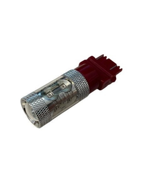Red Auto LED P27/7W, T25, 50W, Canbus, CREE LEDs