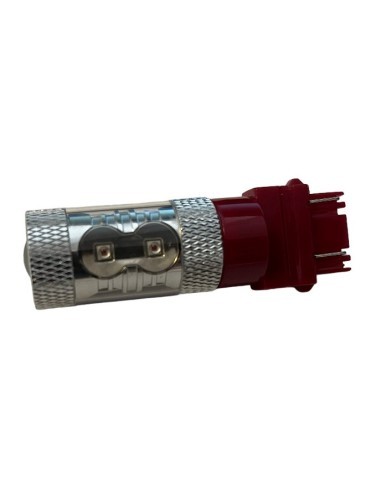 Red Auto LED P27/7W, T25, 50W, Canbus, CREE LEDs