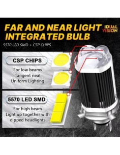 LED H4 Λάμπα για μοτοσικλέτα, ATV, σκούτερ, ισχύς... 2