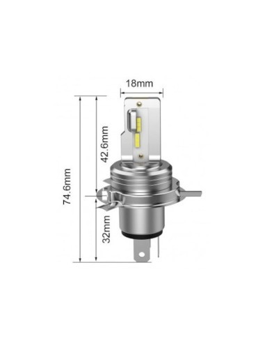 LED H4 Bulb for motorcycle, ATV, scooter, power...